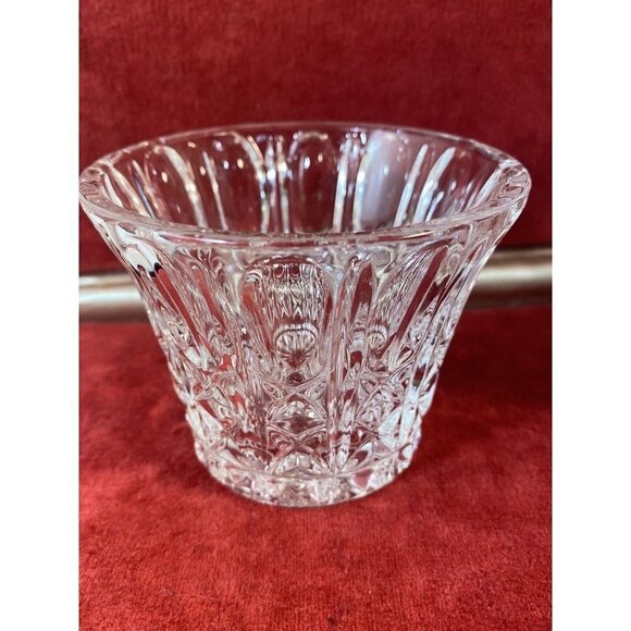Vintage Glass Crystal Diamond Point Cream and Sugar Set - Picture 3 of 9